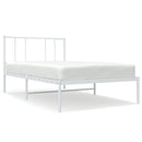 vidaXL fehér fém ágykeret fejtámlával 90x200 cm