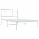vidaXL fehér fém ágykeret fejtámlával 90x200 cm
