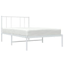 vidaXL fehér fém ágykeret fejtámlával 90x200 cm