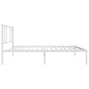 vidaXL fehér fém ágykeret fejtámlával 90x200 cm