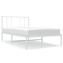 vidaXL fehér fém ágykeret fejtámlával 107x203 cm