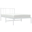 vidaXL fehér fém ágykeret fejtámlával 107x203 cm