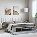 vidaXL fehér fém ágykeret fejtámlával 183 x 213 cm
