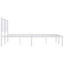 vidaXL fehér fém ágykeret fejtámlával 200 x 200 cm