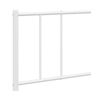 vidaXL fehér fém ágykeret fejtámlával 200 x 200 cm