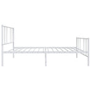 vidaXL fehér fém ágykeret fej- és lábtámlával 75 x 190 cm