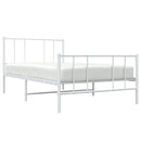 vidaXL fehér fém ágykeret fej- és lábtámlával 80x200 cm