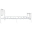vidaXL fehér fém ágykeret fej- és lábtámlával 80x200 cm