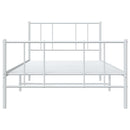 vidaXL fehér fém ágykeret fej- és lábtámlával 90 x 190 cm