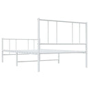 vidaXL fehér fém ágykeret fej- és lábtámlával 90 x 190 cm