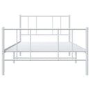 vidaXL fehér fém ágykeret fej- és lábtámlával 90x200 cm