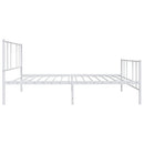 vidaXL fehér fém ágykeret fej- és lábtámlával 90x200 cm