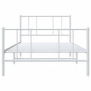 vidaXL fehér fém ágykeret fej- és lábtámlával 107 x 203 cm