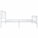 vidaXL fehér fém ágykeret fej- és lábtámlával 107 x 203 cm