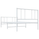 vidaXL fehér fém ágykeret fej- és lábtámlával 107 x 203 cm