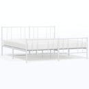 vidaXL fehér fém ágykeret fej- és lábtámlával 183 x 213 cm