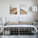 vidaXL fehér fém ágykeret fej- és lábtámlával 183 x 213 cm