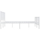 vidaXL fehér fém ágykeret fej- és lábtámlával 183 x 213 cm