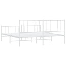 vidaXL fehér fém ágykeret fej- és lábtámlával 183 x 213 cm