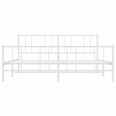 vidaXL fehér fém ágykeret fej- és lábtámlával 193 x 203 cm