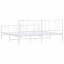 vidaXL fehér fém ágykeret fej- és lábtámlával 193 x 203 cm