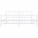 vidaXL fehér fém ágykeret fej- és lábtámlával 200x200 cm