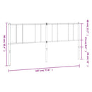 vidaXL fehér fém csere fejtámla 180 cm