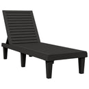 vidaXL 2 db fekete polipropilén napozóágy 155 x 58 x 83 cm