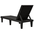 vidaXL 2 db fekete polipropilén napozóágy 155 x 58 x 83 cm