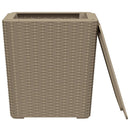 vidaXL világosbarna polipropilén kerti asztal levehető fedéllel