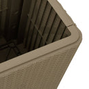 vidaXL világosbarna polipropilén kerti asztal levehető fedéllel