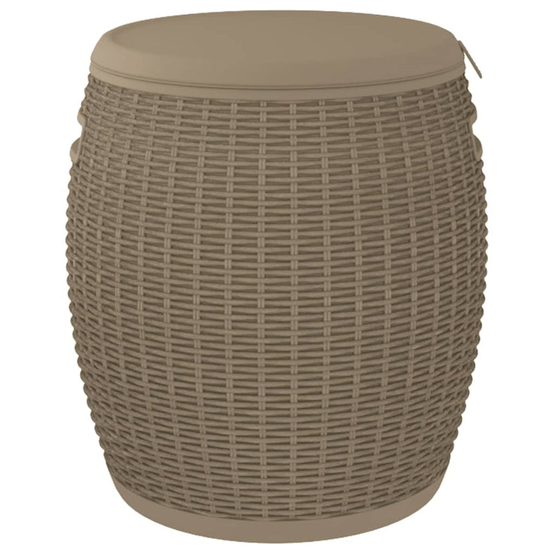 vidaXL világosbarna 4 az 1-ben polipropilén kerti tárolóláda