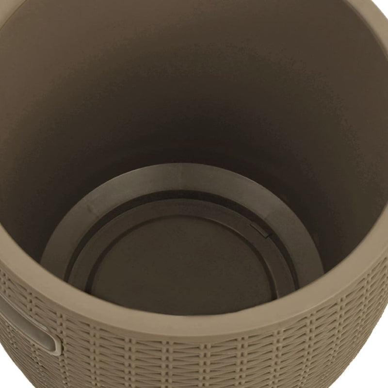 vidaXL világosbarna 4 az 1-ben polipropilén kerti tárolóláda