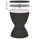 vidaXL fekete 3 az 1-ben polipropilén hűtőasztal