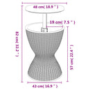 vidaXL fekete 3 az 1-ben polipropilén hűtőasztal