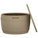 vidaXL világosbarna 3 az 1-ben polipropilén kerti tárolóláda