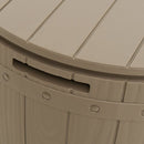 vidaXL világosbarna 3 az 1-ben polipropilén kerti tárolóláda