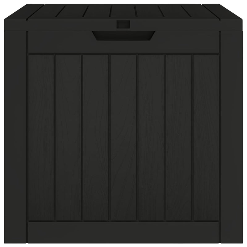 vidaXL fekete polipropilén kerti tárolóláda 55,5x43x53 cm