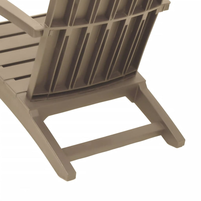 vidaXL 2 db világosbarna polipropilén kerti adirondack szék