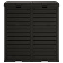 vidaXL fekete kültéri polipropilén szemeteskuka 78x41x86 cm