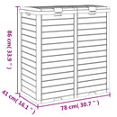 vidaXL fekete kültéri polipropilén szemeteskuka 78x41x86 cm