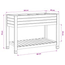 vidaXL fehér polipropilén magaságyás 110x45x79 cm