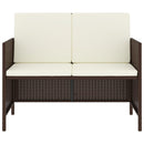 vidaXL 6 részes barna polyrattan kerti étkezőgarnitúra párnával