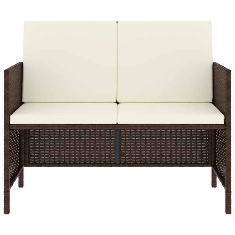 vidaXL 6 részes barna polyrattan kerti étkezőgarnitúra párnával