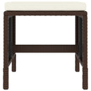 vidaXL 6 részes barna polyrattan kerti étkezőgarnitúra párnával