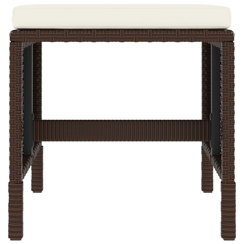 vidaXL 6 részes barna polyrattan kerti étkezőgarnitúra párnával