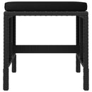 vidaXL 6 részes fekete polyrattan kerti étkezőgarnitúra párnákkal