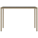 vidaXL 6 részes bézs polyrattan kerti étkezőgarnitúra párnákkal