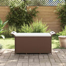 vidaXL barna polyrattan kerti pad párnával 116 x 46 x 57 cm