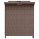 vidaXL barna polyrattan kerti pad párnával 116 x 46 x 57 cm